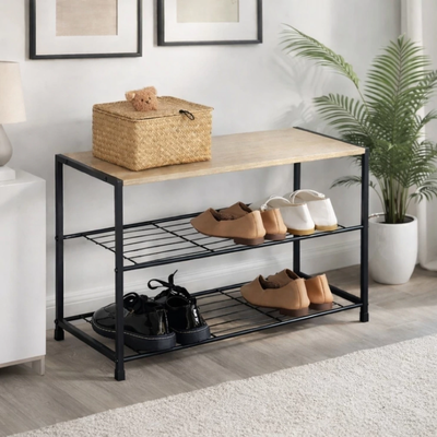 Estanteria Zapatero Organizador Calzado 3 Niveles Zapatillas
(63x30x43cm)