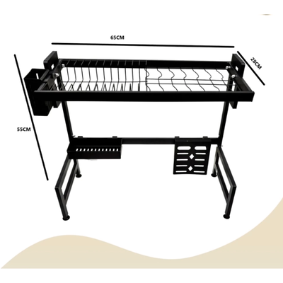 Escurridor secaplatos sobre bacha vasos vajilla 2 niveles regulable en altura