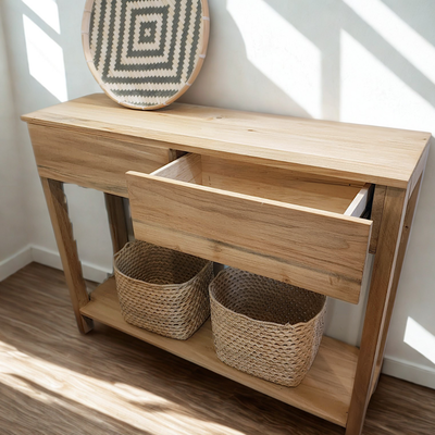 Recibidor Norden Álamo Hidrolaqueado con Cajones 120CM