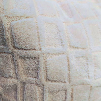 Funda de almohadón 40 x 40 cm trama cuadrados natural