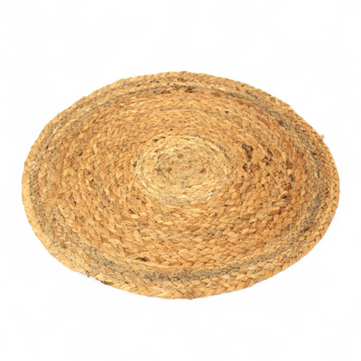 Individual Circular de Yute Liso 38x38 cm para Mesa Estilo Natural