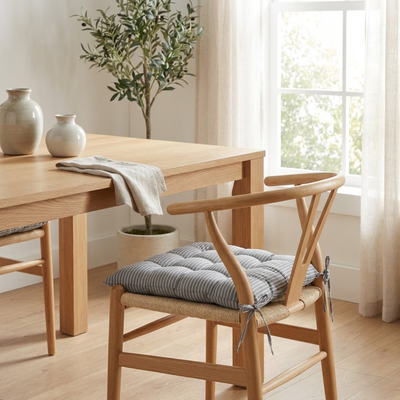 Almohadón para Silla 42x42 cm Gris con Relleno Cómodo y Lavable