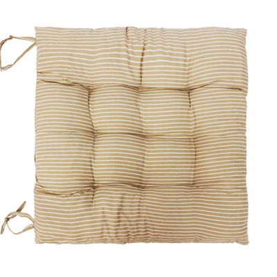 Almohadón para Silla 42x42 cm Beige con Relleno Cómodo y Lavable