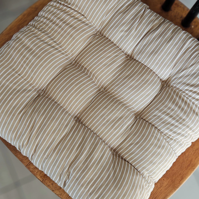 Almohadón para Silla 42x42 cm Beige con Relleno Cómodo y Lavable