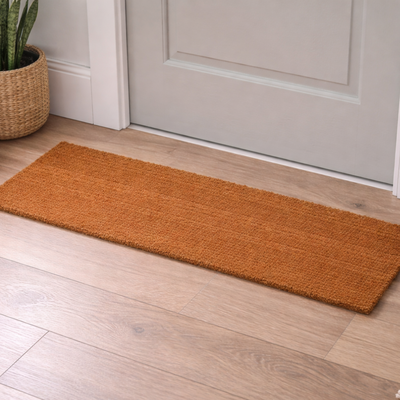 Felpudo de Coco Liso 25x75 cm para Entrada Exterior Resistente