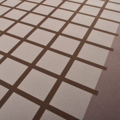 Alfombra 40x120 cm Cuadrillé Beige y Natural para Cocina y Pasillo Lavable