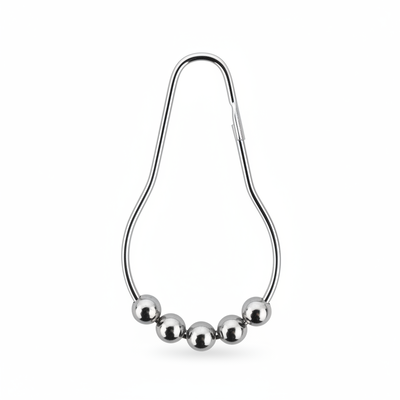 Ganchos para Cortina Metal con Mostacillas Metálicas Decorativas Set x12