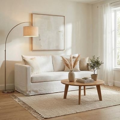 Alfombra 120x180 cm Lisa Natural para Living y Dormitorio Estilo Natural