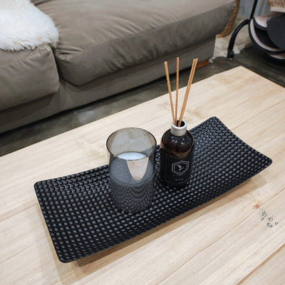 Centro de mesa madera natural 38.5 x 16 cm deco living