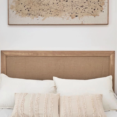 Respaldo de Cama Álamo y Fibras Naturales 150cm x 120cm de Alto