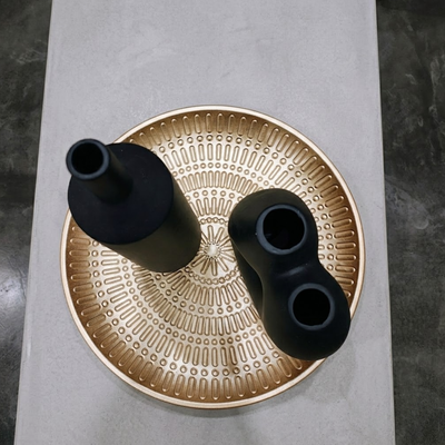 Centro de mesa 40cm madera natural decorativo living