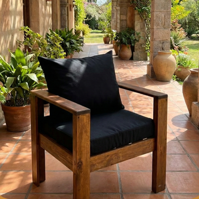 Sillón 1 cuerpo eucalipto macizo 70x70cm