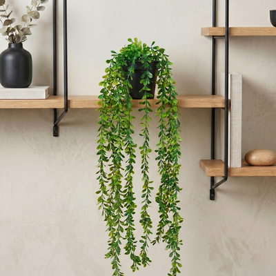 Planta Colgante Artificial 85cm con Maceta Decorativa