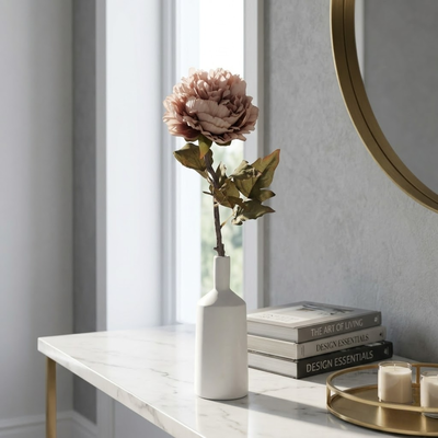 Vara artificial rosa 59cm decoración floral premium
