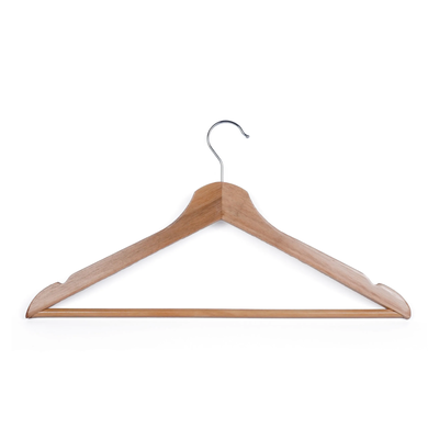 Set x3 perchas de madera natural lustrada Hang