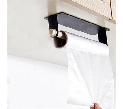 Portarrollo Nordico Metal y Madera Negro 
