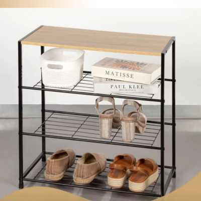 Estanteria Zapatero Organizador Calzado 4 Niveles Zapatillas (63x30x63cm)