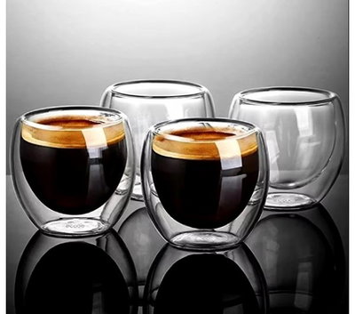 VASO DOBLE VIDRIO 80 ML