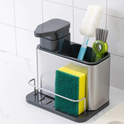 Dispenser detergente + porta esponja