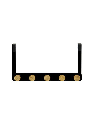 Perchero de puerta Metálico industrial moderno 18x3cm con 5 ganchos