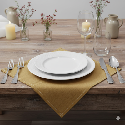SET DE SERVILLETAS DE TUSOR X 6