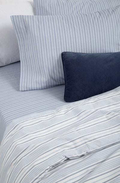 Juego de Sábanas 2 1/2 Plazas Percal 180 Hilos Essencia Azul