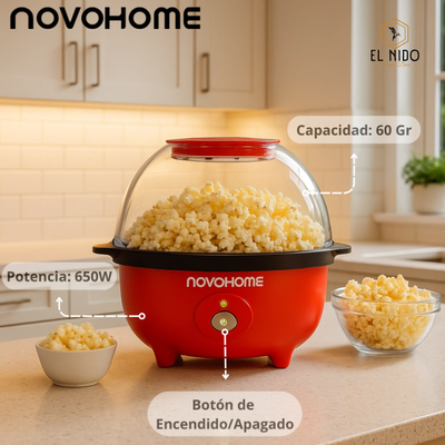 Pochoclera Eléctrica Novohome Tecnología D/Calor Rápido 650w
