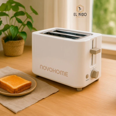 Tostadora Eléctrica Novohome 7 Niveles 2 Rebanadas 700w- Blanca