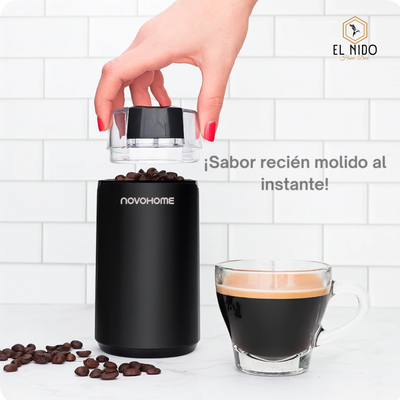 Molinillo De Café Eléctrico Novohome Acero Inox. 200w 60g