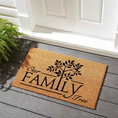 ALFOMBRA FELPUDO SIMIL FIBRA DE COCO 43*76 FAMILY