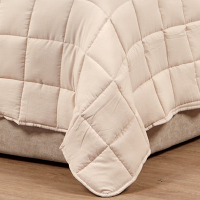 Cover Reversible Varenna con Relleno 230 x 240 cm – Beige/Gris Claro 4 Estaciones