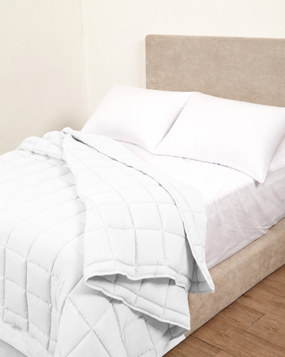 Cover Reversible Varenna con Relleno 260 x 280 cm – Blanco 4 Estaciones