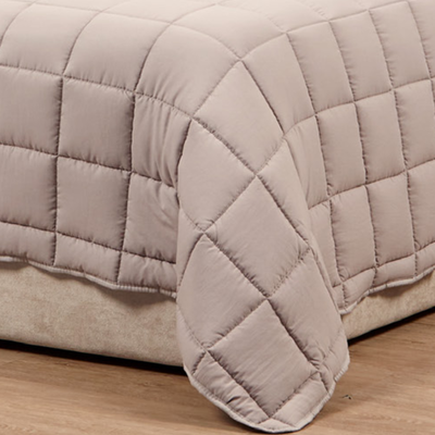 Cover Reversible Varenna con Relleno 230 x 240 cm – Gris Claro/Gris Oscuro 4 Estaciones