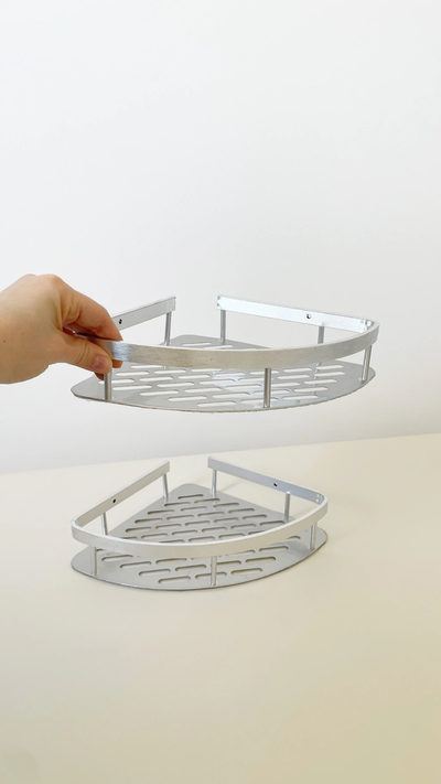 Set x2 Estantes Bolonia Esquinero Aluminio