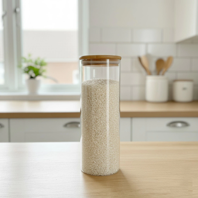 Frasco Oslo Vidrio/Bambú 850 ml