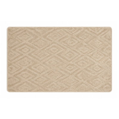 Alfombra 155x230cm cm pelo corto rombos beige