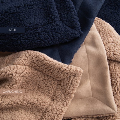 FRAZADA SHERPA DOBLE CORDERITO Y POLAR 1 1/2 - JEAN CARTIER 