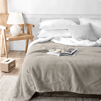FRAZADA DOBLE DE CAMA NUBE 2½ PZAS 220X240CM