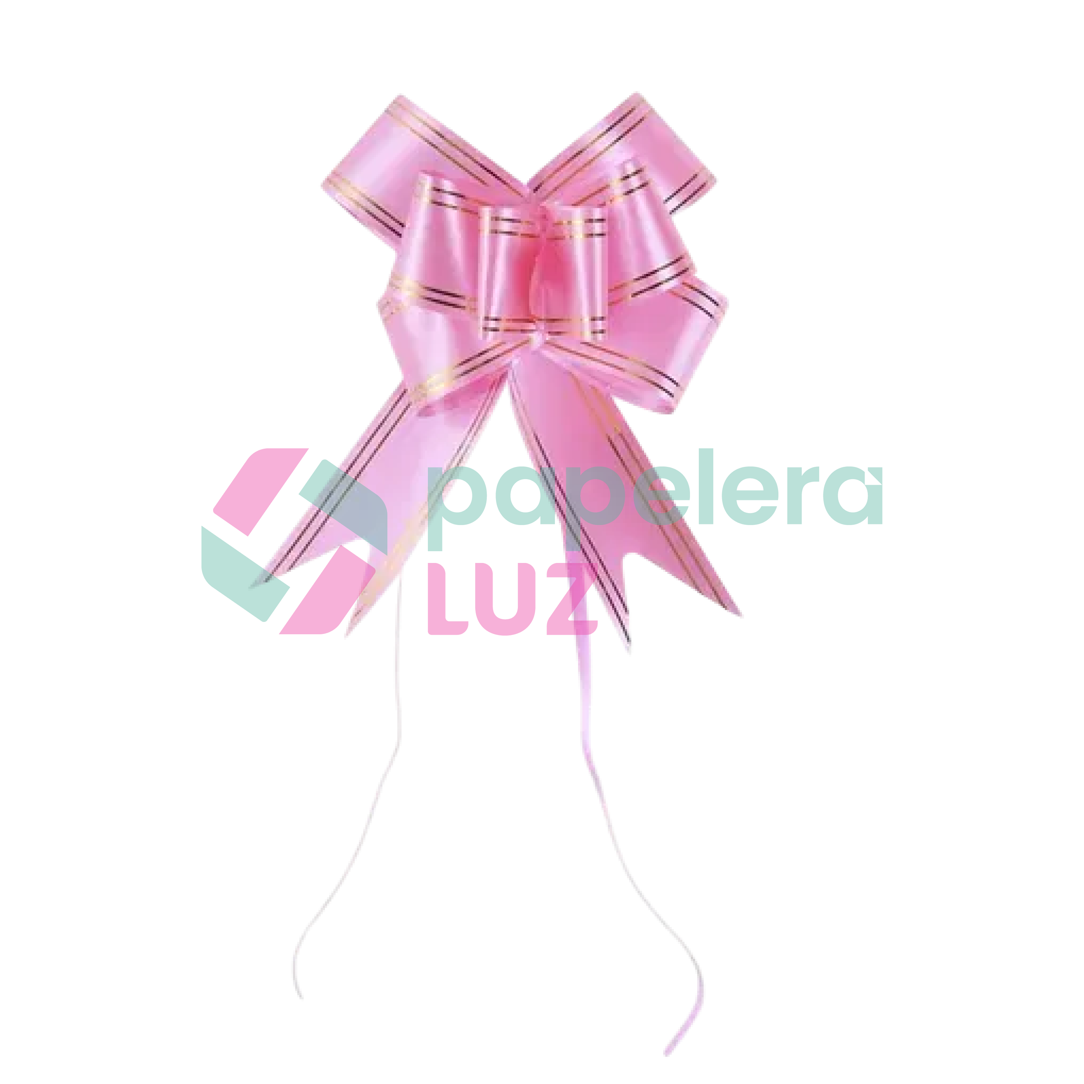 MOÑO FACIL XL ROSA BORDE DORADO X10U | Papelera Luz - Donde la calidad ...