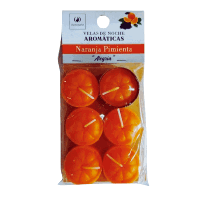 Velas de Noche Aromáticas - Naranja Pimienta