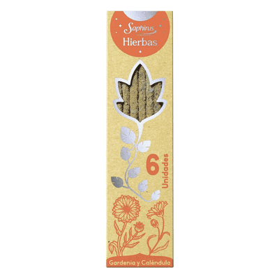 Saphirus Hierbas Sahumerios Gardenia y Caléndula 155 g.