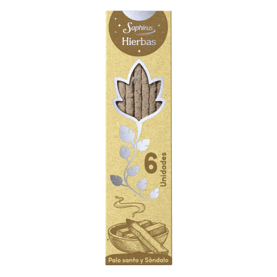 Saphirus Hierbas Sahumerios Palo Santo y Sándalo 155 g.