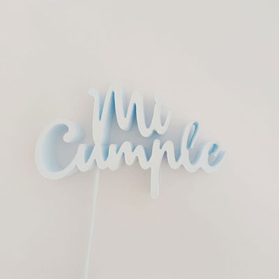 Frase Mi Cumple Pastel Celeste