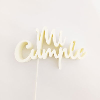 Frase Mi Cumple Pastel Amarillo