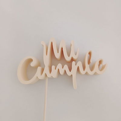 Frase Mi Cumple Pastel Salmón