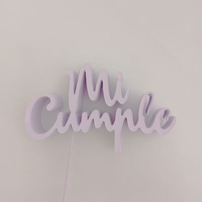 Frase Mi Cumple Pastel Lila