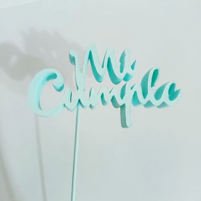 Frase Mi Cumple Pastel Aqua