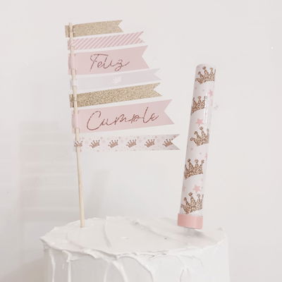 Set Cake Toppers + Bengala Princesas
