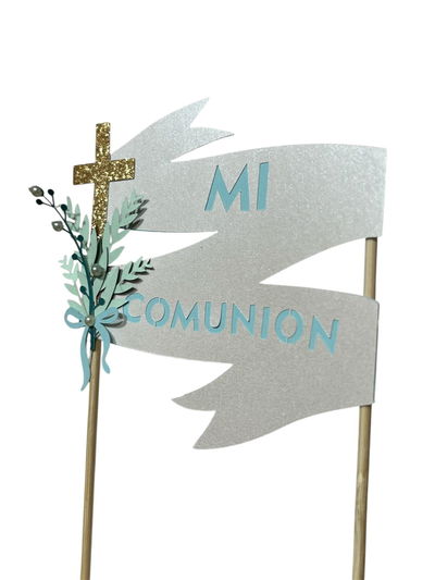 Cake Topper Mi Comunión con Moño