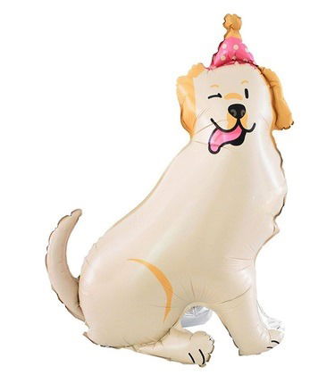 Globo Perrito 3D Golden 100cm